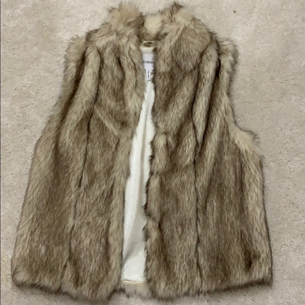 BCBGeneration faux fur vest